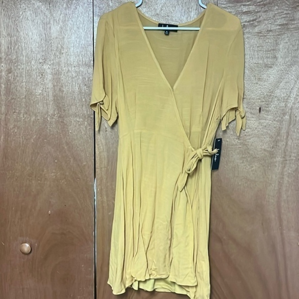 My Philosophy Golden Yellow Wrap Dress